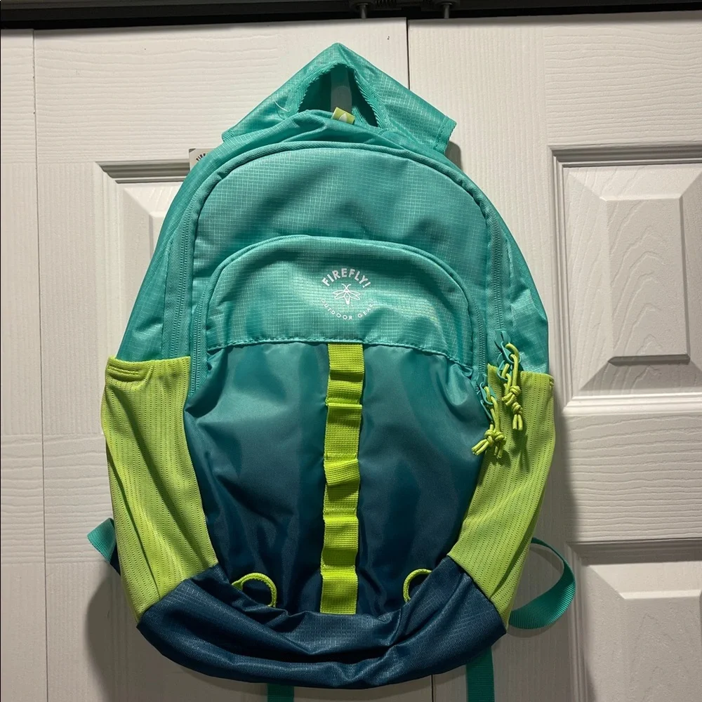 NWT - Firefly Outdoor Gear! Youth Backpack - Blue and Green for ages 9-12